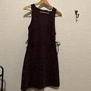 CUPCACKES & CASHMERE Burgundy Speckled Sleeveless Dress Size M